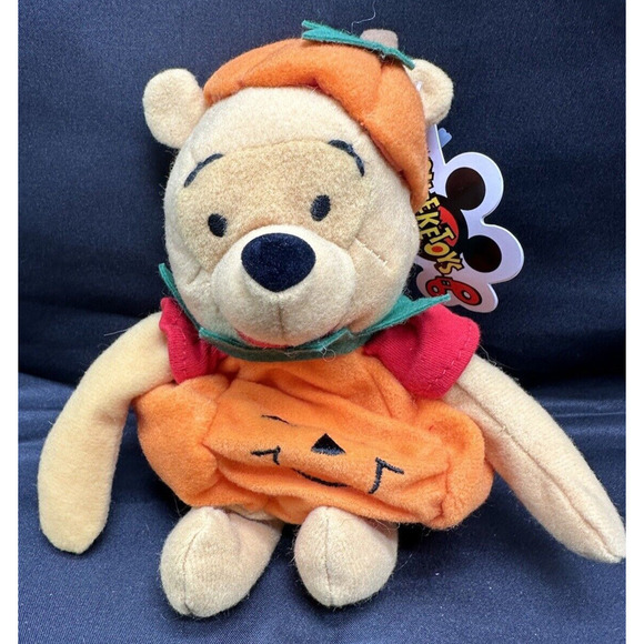VINTAGE Disney Pumpkin Pooh - Bean Bag / Beanie - New! MWMT! - Picture 2 of 6
